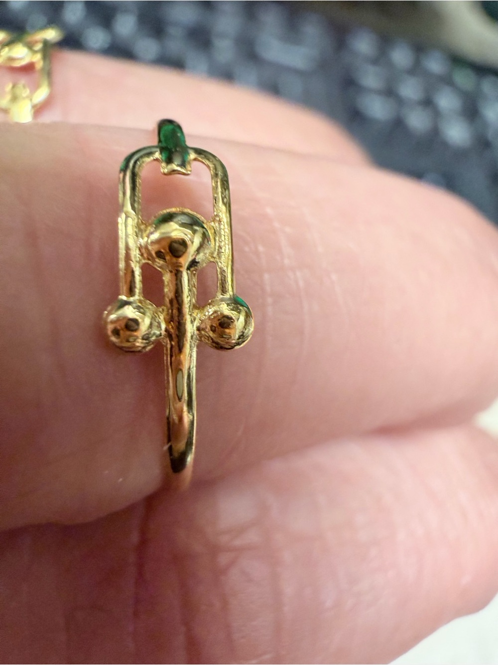 750/18K Real GoldDecorative Ring size 6.0
$110 each not for both..